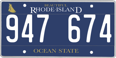 RI license plate 947674