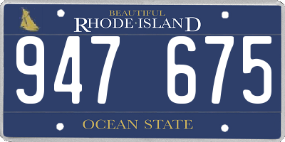 RI license plate 947675