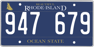 RI license plate 947679