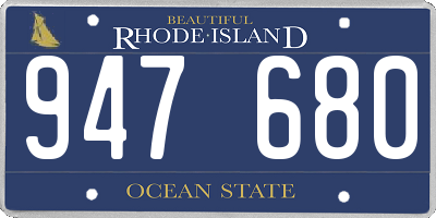 RI license plate 947680