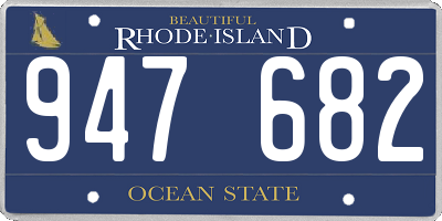 RI license plate 947682