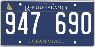 RI license plate 947690