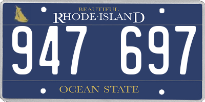 RI license plate 947697