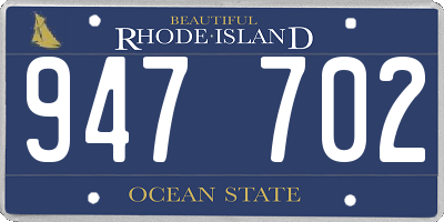 RI license plate 947702