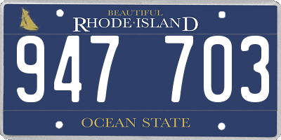 RI license plate 947703