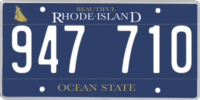 RI license plate 947710