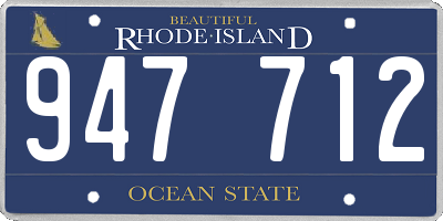 RI license plate 947712