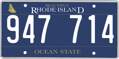 RI license plate 947714