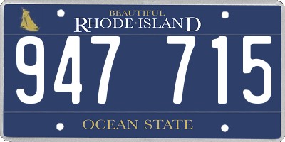 RI license plate 947715