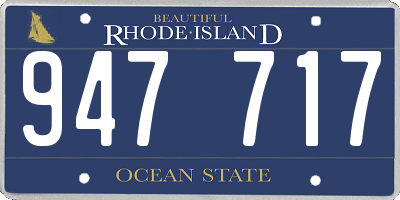 RI license plate 947717