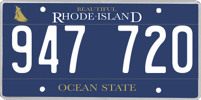 RI license plate 947720
