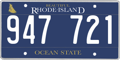 RI license plate 947721