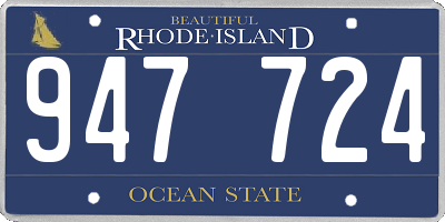 RI license plate 947724