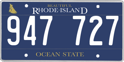 RI license plate 947727