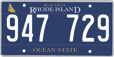 RI license plate 947729