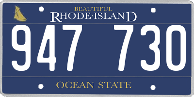 RI license plate 947730