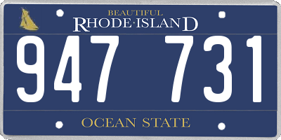 RI license plate 947731