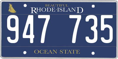 RI license plate 947735