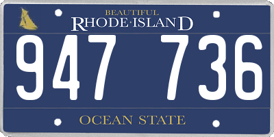RI license plate 947736