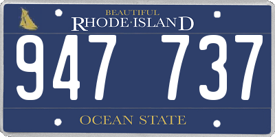 RI license plate 947737