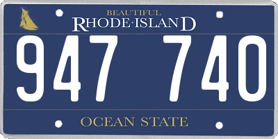 RI license plate 947740