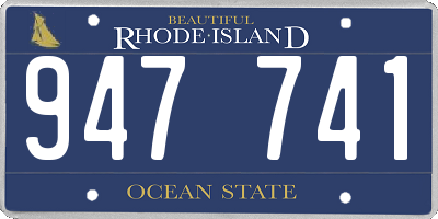 RI license plate 947741