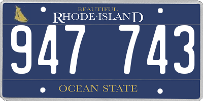 RI license plate 947743