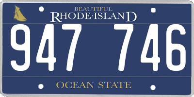 RI license plate 947746