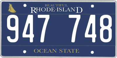 RI license plate 947748