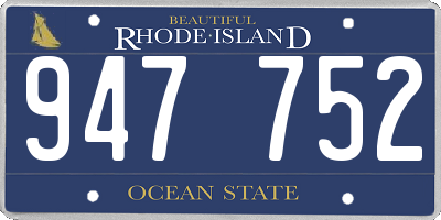 RI license plate 947752