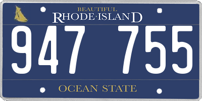 RI license plate 947755