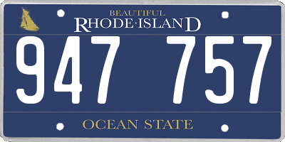RI license plate 947757