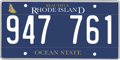 RI license plate 947761