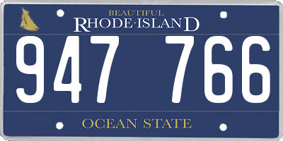 RI license plate 947766