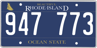 RI license plate 947773