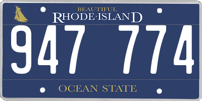 RI license plate 947774