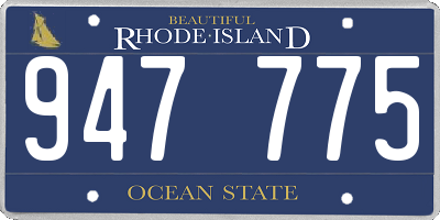 RI license plate 947775