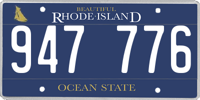 RI license plate 947776
