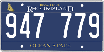 RI license plate 947779