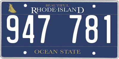 RI license plate 947781