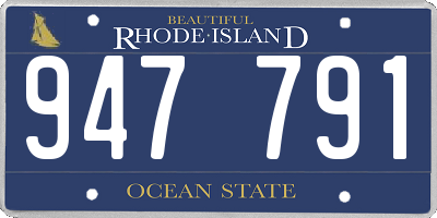 RI license plate 947791