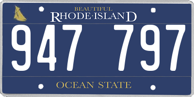 RI license plate 947797