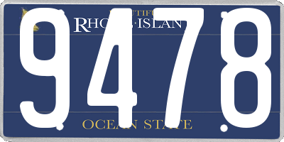 RI license plate 9478