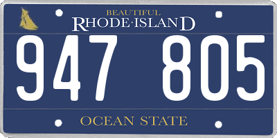 RI license plate 947805