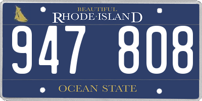 RI license plate 947808