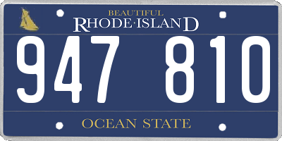 RI license plate 947810