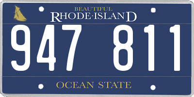 RI license plate 947811