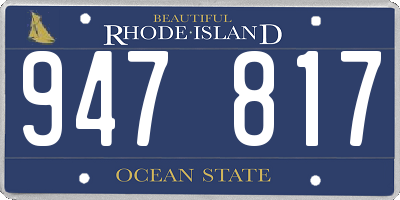 RI license plate 947817