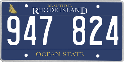 RI license plate 947824