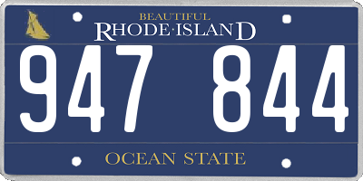 RI license plate 947844